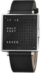 QLOCKTWO Watch W39 Pure Black Leather D