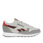 Reebok Mens Classic Leather Shoes in Grey red material_Leather - Size UK 4