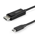 StarTech.com Câble USB Type-C vers DisplayPort 1.4 (bidirectionnel) - 1m Adaptateur USB-C à DP