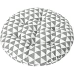 Cyslmuk - Coussin de chaise de bistrot rond de 15 pouces, coussin de siège décoratif d'intérieur et d'extérieur, coussin de chaise doux et épais pour