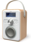 Radio Portable Dab/Dab Plus/FM avec Bluetooth, Poste Radio Portable Rechargeable par USB, 10 Heures d¿écoute, Transistor Radio Numérique Terrestre, Radio a Pile et Secteur pour Cuisine ou Jardin