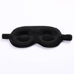 3D muotoiltu silmämaski mulperisilkkiä Musta
