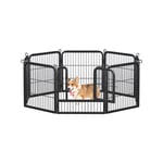 Parc Enclos pour Chiens 8 Panneaux Chiot Lapin Rongeur Clôture en Métal pour Exercice Pliable 63x63 cm - Yaheetech