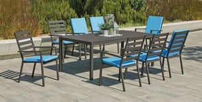 Table De Jardin Aluminium Anthracite - 220 X 100 Cm - Palma Hevea