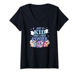 My Little Pony: Friendship Is Magic A Kid Who Loves Ponies T-Shirt avec Col en V