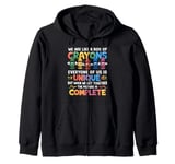 Back To School Funny Teacher We Are Like a Box of Crayons Zip Hoodie