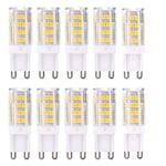 Lot de 10 G9 LED Lampe Ampoules, Blanc Chaud 3000K 5W G9 LED Ampoule Lumiere