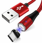 New 1m Magnetic Type C USB Fast Charge 3.0 Cable 5A Data Transfer Charger 936