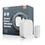 MOES Smart Door and Window Sensor, Wireless Detector for Alarm System and Smart Home, Compatible with Smart Life/MOES APP, Works with Alexa Google Home Voice Control, Requires MOES ZigBee Gateway