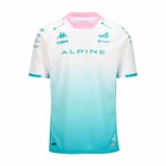 Maillot Kappa Kombat Gasly Bwt Alpine F1 Team Miami Edition Officiel Formule 1 Blanc Bleu