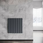 Radiateur eau chaude en acier Conception murale Vertical Radiateur chauffage central 630x619mm Panneau Double Anthracite (774W) - Sonni