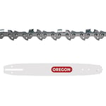 Oregon Chaîne et Guide de Tronçonneuse - Chaîne 3/8" Low Profile, 0.50 pouces (1.3mm), 57 maillons et Guide A041 de 40cm, compatible avec Makita, Dolmar,Einhell, Gardena, Ryobi, Sterwins et autres