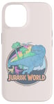 Coque pour iPhone 14 Jurassic World: Fallen Kingdom T-Rex Dino Scene Pastel Logo