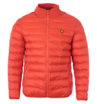 Lyle & Scott Mens And Packable Puffer Jacket in Orange material_polyester - Size Small