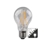 LED skymnings-sensor lampa 2700K 806lm E27 7W