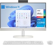 HP All-in-One 24-cr0010ss - Ordinateur de Bureau de 23,8" FHD (Intel Core i5-1335U, 16 Go RAM, 512 Go SSD, Intel Iris X Graphics, Windows 11 Home) Blanc - Clavier QWERTY Espagnol