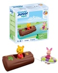 PLAYMOBIL 71705 JUNIOR & Disney: Winnie the Pooh's & Piglet's Water Adventure, including boat and swim ring, sustainable toy made from plant-based plastics, play sets suitable for children ages 1+