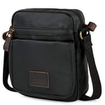 Lois - Man Bag - Men's Shoulder Bags - Man Bags for Men Crossbody Bag in Waterproof Material - Man Bags for Men Shoulder for Men with Adjustable Strap - Small Bag for Men. Mens Bags Shoulder, Black