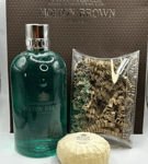 MOLTON BROWN Coastal Cypress Bath Shower Gel 300ml EDT 7.5ml Soap Gift Set Bag