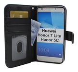 New Standcase Wallet Huawei Honor 7 Lite (NEM-L21) (Svart)