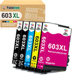 603Xl Lot De 5 Cartouches D'Encre Reconditionnées Pour Epson 603 Expression Home Xp 3100 Xp 2100 Xp 2105 Xp-3105 Xp-4105 Xp-4100 Xp-4150 Workforce Wf-2830 Wf-2810 Wf-2850[DYJ072312]