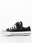 Converse Kids Easy-on Velcro Ox Trainers - Black, Black, Size 12 Younger