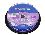 Verbatim 43666 8.5GB 8x Double Layer DVD+R Matt Silver - 10 Pack Spi (US IMPORT)