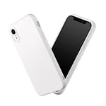 RHINOSHIELD Coque Compatible avec [iPhone XR] | SolidSuit - Coque Fine avec Technologie d'absorption des Chocs et Finition Premium Mate, Contour Objectif Photo Interchangeable - Blanc Classic