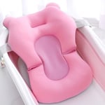 Baby 2 in 1 New-born Bath Pad Pink & Plastic Foldable Baby Bath Tub for Toddlers