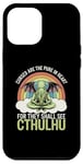 iPhone 12 Pro Max Funny Cthulhu Mythos Quote, Retro Yoga Cthulhu Case