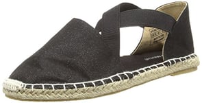 VERO MODA Femme Vmlea Sandale Cage Espadrille, Noir, 37 EU