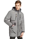 Orolay Manteau en Duvet à Capuche Épaisse pour Homme Manteau Chaud Parka D'hiver Isolée Gris S