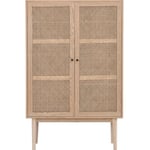 Armoire en bois et cannage naturel 100 cm - Eden