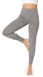 Bellivalini Pantalon Long avec Jupe Courte pour Femmes Sport Yoga Jogging Pilates pour l'été Legging Flare Jupette BLV50-275 (Medium Mélange, L)