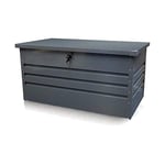 Coffre de rangement jardin en métal - 100 x 61 x 62 - Gris