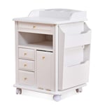 FTFTO Home Accessories Nightstand Multi-function Bedroom Side Table Bedside Table Easy to Assemble Sturdy and Durable Space Saving White