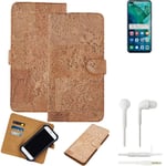 FOR Huawei Honor V30 SMARTPHONE CASE COVER WALLETCASE CORK