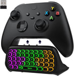 Clavier Rétro-Éclairage Rvb Compatible Avec Manette Xbox One, Xbox Series X/S, Clavier Jeu Sans Fil Avec Récepteur 2,4g & Prise Audio 3,5mm, Accessoire Pour Manette Xbox One/One S/[Cla170495]