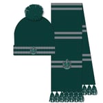 Harry Potter - Set Bonnet Pompon + Echarpe - Serpentard - Enfants