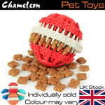 Dog Twin Treat Ball Interactive Chew Resist Toys Teeth Cleaning Dispenser Feeder