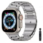 Metallrem För Apple Watch Ultra/2 49mm 9 8 7 45mm 41mm Rostfritt stål high-end armband För iWatch 6 5 4 3 SE 44mm 42mm 40mm Titanium and tool