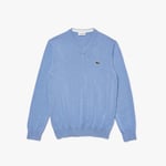 Lacoste Mens Relaxed Fit Carded Wool Polo Sweatshirt in Blue material_cotton - Size X-Small