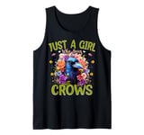 Aesthetic Floral Just A Girl Who Loves Crows Tank Top