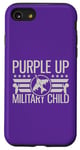 Coque pour iPhone SE (2020) / 7 / 8 Purple Up For Military Kids Mois of Military Child Adultes