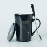 DUKAILIN Espresso Cups Ceramic Mug 12 Constellation Mug, Zodiac Milk Coffee Cup Drink with Spoon Cover