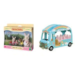 SYLVANIAN FAMILIES-Le Bus Arc-en-Ciel Animaux Mini-Univers, 5317, Multicolore & Le Tricycle et Mini Voiture bébés poupées et Accessoires, 5040, Multicolore, Norme