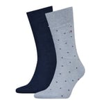 Tommy Hilfiger Strømper 2P Men Dot Socks Marine/Blå Str 39/42 Herre