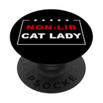 Non-Lib Cat Lady – Funny Anti-Woke USA PopSockets PopGrip Adhésif