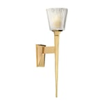 Verity 1 Light Wall Light Polished Gold Glass Shade G9