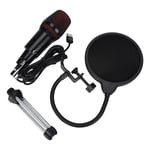 USB Condenser Mic Aluminum Alloy PC Mic Set Mic For Studio Recording Gaming Hot